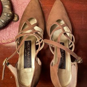 Made in Japan, Beige Suede Heels